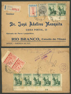 GREECE: Registered Cover Sent To Brazil On 20/JA/1939 With Very Attractive Postage! - Autres & Non Classés