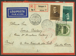 HUNGARY: 4/OC/1938 Budapest - Brazil: Airmail Cover, Sent Via Germany (DHL), Fine Quality! - Other & Unclassified
