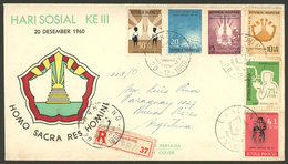 INDONESIA: FDC Cover Sent By Registered Mail To Argentina On 20/DE/1960, Unusual Destination! - Indonesia