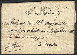 ITALY: Entire Letter With Interesting Text Sent From TORINO To Grasse On 14/OC/1815, Fine Quality! - Autres & Non Classés