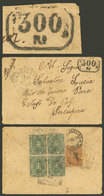 ITALY: Cover Sent From Maratea To Brazil On 19/AP/1893 Franked With 40c. (including Sc.52 Block Of 4), On Arrival In Rio - Other & Unclassified