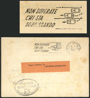 ITALY: Official Cover Posted In 1961 With Interesting Slogan Cancel, Topic ROAD TRAFFIC SAFETY, VF! - Sonstige & Ohne Zuordnung