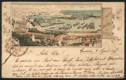 ITALY: GENOVA: South View Of The City And Docks, Nice Souvenir PC Sent To Germany On 5/AP/1897, Fine Quality! - Firenze (Florence)
