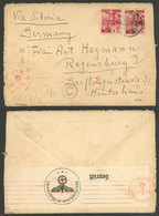 JAPAN: Circa 1945: Cover Sent To Germany, With Interesting Censor Marks, VF! - Covers & Documents