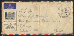 JORDAN: UNO EMERGENCY FORCE: Cover Sent By A Brazilian Soldier In Jerusalem To Friburgo (Brazil), With Interesting Posta - Jordan