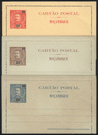 MOZAMBIQUE: Lettercards Of 1903 Of 25Rs., 50Rs. And 65Rs., Unused, Excellent Quality! - Mosambik