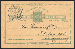 MOZAMBIQUE: 30Rs. Postal Card With Postmark Of Lourenço Marques 7/SE/1898, VF Quality! - Mozambique