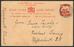 PALESTINE: Postal Card Sent From TIBERIAS To DANZIG On 21/MAR/1935, VF Quality! - Palästina