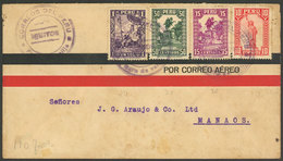 PERU: Airmail Cover Sent (circa 1940) From IQUITOS To Manaos Franked With 1.75S., Very Attractive! - Peru