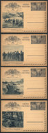 POLAND: 4 Postal Cards Of 1939, Illustrated With WAR Scenes, Fine Quality (one With Minor Defects), Very Attractive! - Andere & Zonder Classificatie