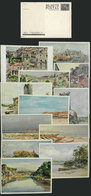 PORTUGAL: Set Of 12 Postal Cards Of 50c. Illustrated On Reverse With Views Of Watercolors By Roque Gameiro, VF General Q - Entiers Postaux