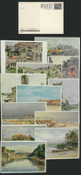 PORTUGAL: Set Of 12 Postal Cards Of 50c. Illustrated On Reverse With Views Of Watercolors By Roque Gameiro, VF General Q - Postwaardestukken