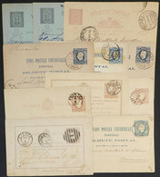 PORTUGAL: 11 Postal Cards Used Between 1878 And 1895, Interesting Postal Marking, Some With Minor Defects, Others Of VF  - Autres & Non Classés