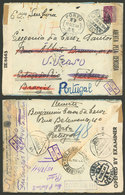 PORTUGAL: Cover Sent To Friburgo (Brazil) On 7/JA/1944 Franked With 50Rs. When The Addressee Could Not Be Located, The C - Autres & Non Classés