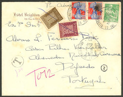 PORTUGAL: Cover Sent From France To Portugal On 31/MAR/1960, With Portuguese POSTAGE DUE Stamps, Minor Faults, Very Nice - Sonstige & Ohne Zuordnung