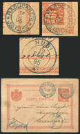 ROMANIA: 10b. Postal Card Sent To Hannover On 10/FE/1895, Interesting Cancels! - Autres & Non Classés