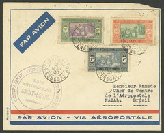 SENEGAL: 12/MAY/1930 St. Louis - Natal (Brazil), First Flight By C.G.A., Pilot Mermoz, With Special Violet Handstamp. Wi - Altri & Non Classificati