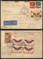 SWITZERLAND: Airmail Cover Sent From Geneve To Pernambuco (Brazil) On 1/OC/1929, Franked With 5Fr. (smooth Paper), By Ai - ...-1845 Préphilatélie