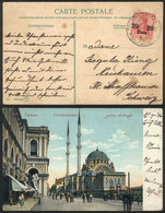 TURKEY: Postcard With View Of Tophané (Constantinople) Sent To Switzerland Circa 1905, Franked With 20pa. Of The German  - Storia Postale