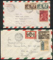 VATICAN: 2 Airmail Covers Sent To Brazil In 1961/2, Nice Postages! - Lettres & Documents