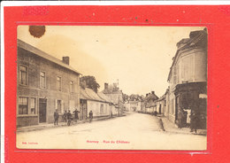 80 HORNOY Le BOURG Cpa Animée Rue Du Chateau              Edit Barbier - Hornoy Le Bourg