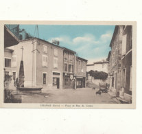 38 // CHANAS    Place Et Rue Du Centre,   Colorisée, Combier - Chanas