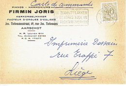 Postkaart Publicitaire 1960 AARSCHOT- FIRMIN JORIS - Kerkorgelmaker - Facteur D'orgues D'Eglises - Pianos -Harmoniums - Aarschot