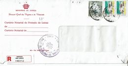 Portugal , Registration Label And Postmark ARROIOS 1000 LISBOA  , Portuguese Arquitecture And Navigators Stamps - Lettres & Documents