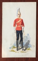 Aquarelle Et Gouache Sur Format CDV Circa 1870. Horse Guards. F. Coram, Sloane Street, London. - Divise