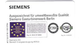 Germany - O 756 07.96 Siemens Gasturbinenwerk Berlin 1.000 Ex. - Voll - O-Series: Kundenserie Vom Sammlerservice Ausgeschlossen