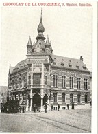 MARIEMONT - Hôtel De Ville (Tram). Publicité: Chocolat De La Couronne, F. Wauters, Bruxelles. - Morlanwelz