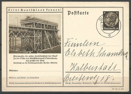 1937 Germany Postally Travelled Postal Stationery - Postkarten
