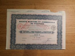 Société Maritime Et Commerciale Du Pacifique, Action De 250 Francs   (Box1) - Navy