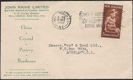 NEW ZEALAND 1952 ADVERTISING COMMERCIAL COVER Prince Charles Health Stamp - Briefe U. Dokumente