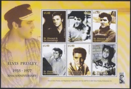 Sheet III, St. Vincent Sc3590 Music, Singer Elvis Presley, Memorial Of 30th Anniversary, Chanteur, Musique - Singers