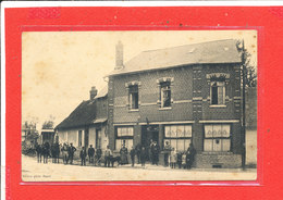 80 HORNOY Le BOURG Carte Photo Animée CAFE TABACS LEFEVRE       Photo Raoul - Hornoy Le Bourg