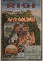 Rigi Via Arth Goldau - Jugendstilplakat - Repro - Arth