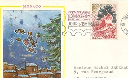 Monaco Premier Jour D'emission 1971 Emission De Noel - Cartas & Documentos