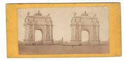 PARIS Arc De Triomphe Du Trône  (  Maquette En Bois De 30 M De Haut Conçue Par Baltard ) ( Place De La Nation ) 1862 - Photos Stéréoscopiques