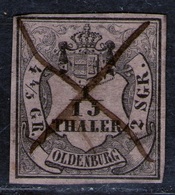 Federkreuz Auf 1/15 Thaler Mattrosa - Oldenburg Nr. 3 II - Kabinett - Tiefst Geprüft BPP - Oldenburg