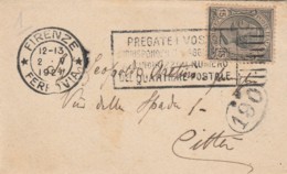 LETTERA 1921 CENT.15 TIMBRO FIRENZE PREGATE (LX87 - Storia Postale