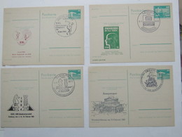 DDR , 4 Postkarten  Mit Privatem  ZUDRUCK, Je Mit Sonderstempel - Private Postcards - Used