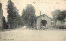 83 - RIANS - Avenue De La Gare Et Fontaine Du Caromp En 1925 - Rians