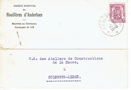 CP Publicitaire ANDERLUES 1940 - HOUILLERES D'ANDERLUES - Anderlues