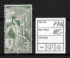 1900 UPU 25 JAHRE WELTPOSTVEREIN → SBK-77A* - Unused Stamps