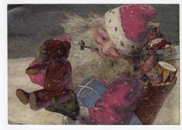 SANTA CLAUS With Teddy Bear & Toys, 1987 Repro. Of A 1900 Postcard - Santa Claus