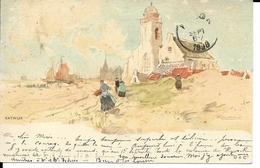 KATWIJK   ILLUSTRATEUR CASSIERS ECRITE 1898 - Katwijk (aan Zee)