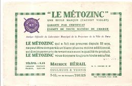 Buvard LE METOZINC Chez Maurice Hérail Couleurs & Vernis 7-15 Rue Du Rempart à Tours - Paints