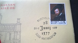 400e Anniversaire De Rubens - Premier Jour - Médaille Argent Massif De Circonstance Et Timbre 1860 Oblitéré Premier Jour - Used Stamps