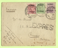 BZ41+42+44 Op Brief Per EXPRES (RARE!!!!!) Stempel POSTES MILITAIRES BELGIQUE 5 (246) - OC38/54 Belgian Occupation In Germany